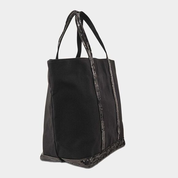 Sequin and canvas Medium zipped Tote - Picture 1 of 5